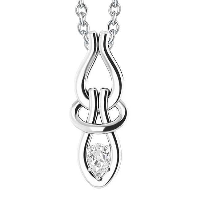 1 Karat Birne Altschliff Naturlich Diamant Anhänger Solitär Weißgold 14K - harrychadent.ch