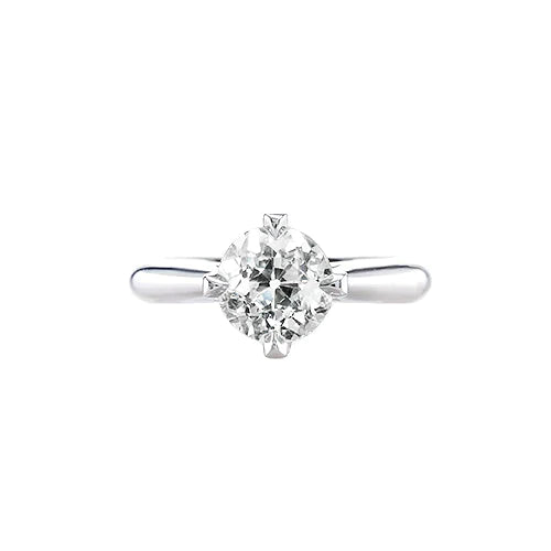 1 Karat Rund Echt Diamant-Verlobungsring