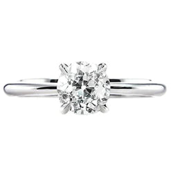 1 Karat Rund Natürliche Diamant-Verlobungsring