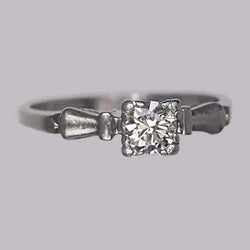 1 Karat Solitärring Runder Alter Minenschliff Echt Diamant Gold 14K Schmuck
