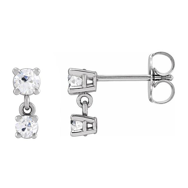 2 Stein Echt Diamant Ohrringe Old Mine Cut 7 Karat Damenschmuck2