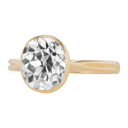 6 Karat Kissen Natürliche Diamantring
