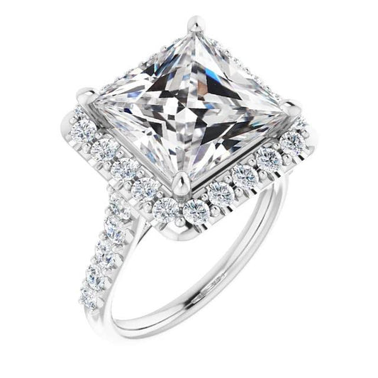 8.75 Karat Rund- Und Quadratschliff Alter Bergmann Naturlich Diamant Halo Ring Gold - harrychadent.ch