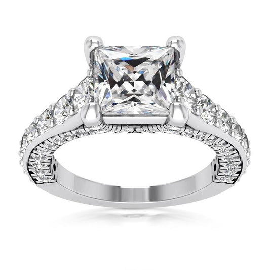 8,50 Karat Quadratschliff Alter Bergmann Echt Diamantring Antiker Stil Schmuck- harrychadent.ch