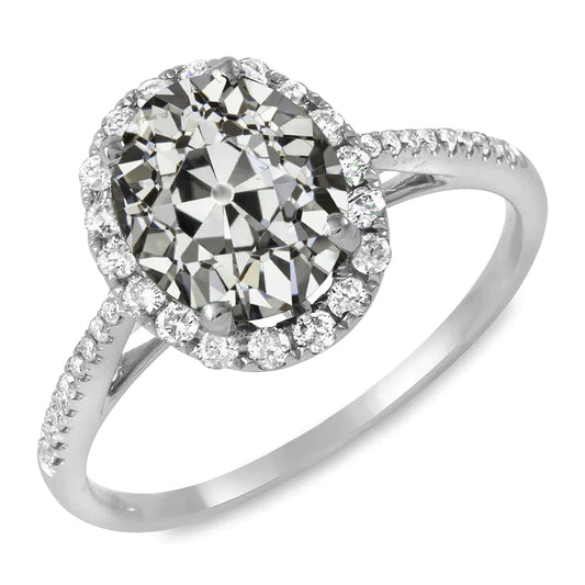 8 Karat Ovaler Echt Diamantring