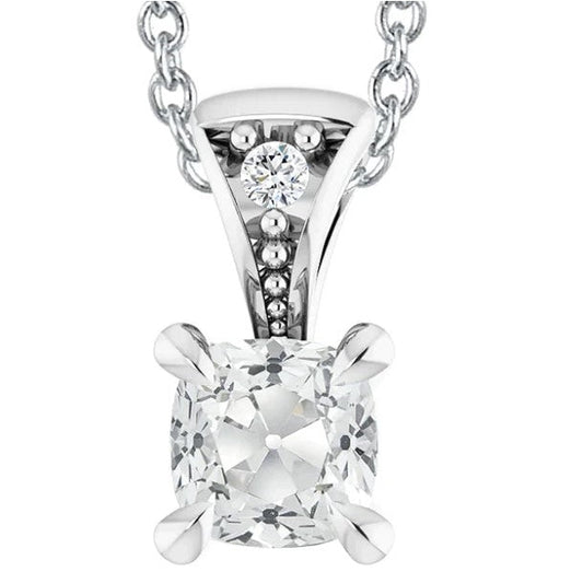 Adlerkralle Zinken Kissen Old Miner & Round Echt  Diamant Gold Anhänger