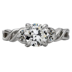 Adlerkralle Zinken Ring Mit 3 Steinen Old Miner Echt Diamond Twisted Shank 4 Ct
