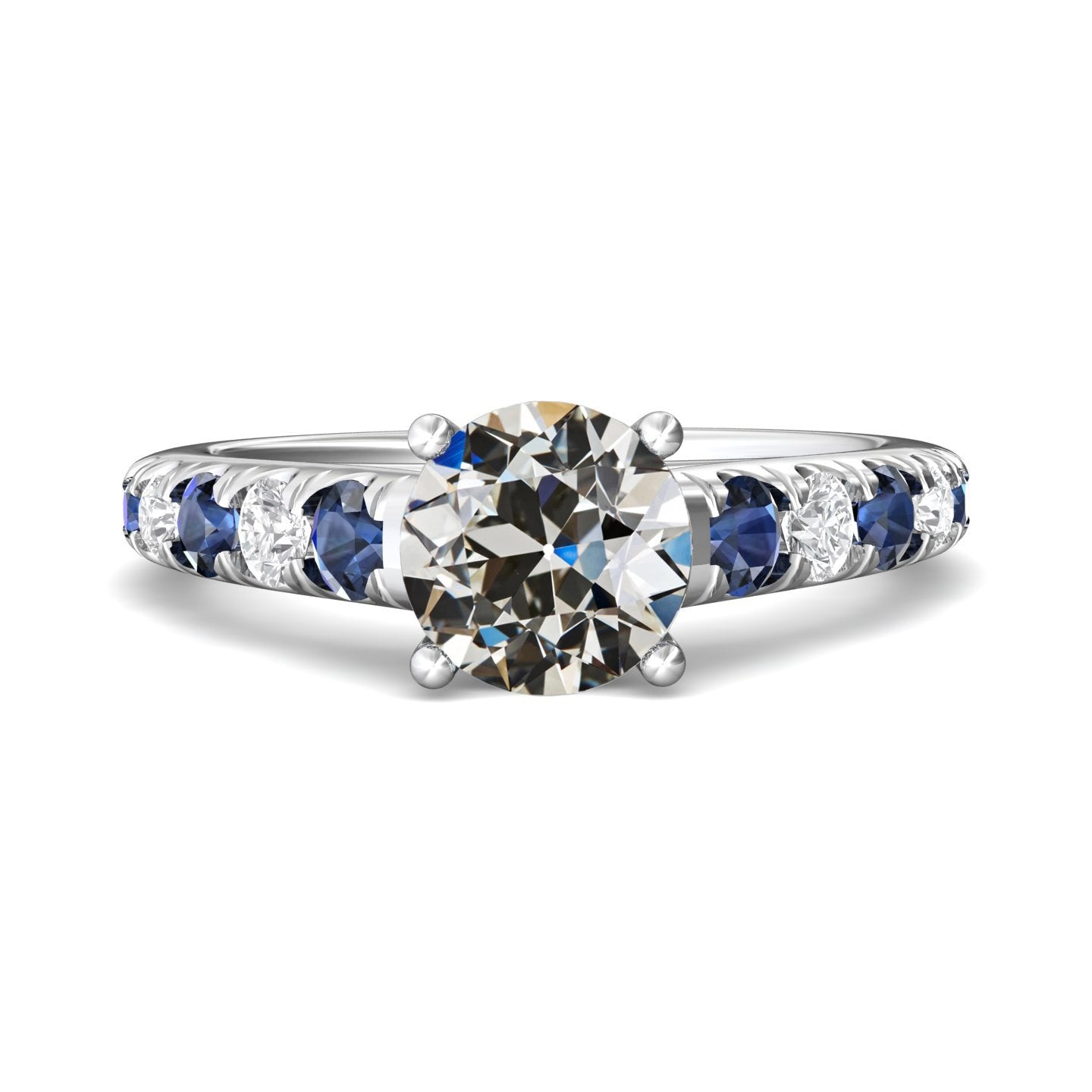 Alter Bergmann Echt Diamant & Sri Lanka Saphir Edelstein Ring 7 Karat - harrychadent.ch