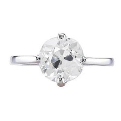 Alter Bergmann Solitaire Natürliche Diamantring 1,25 Karat 2 Krappen Damenschmuck