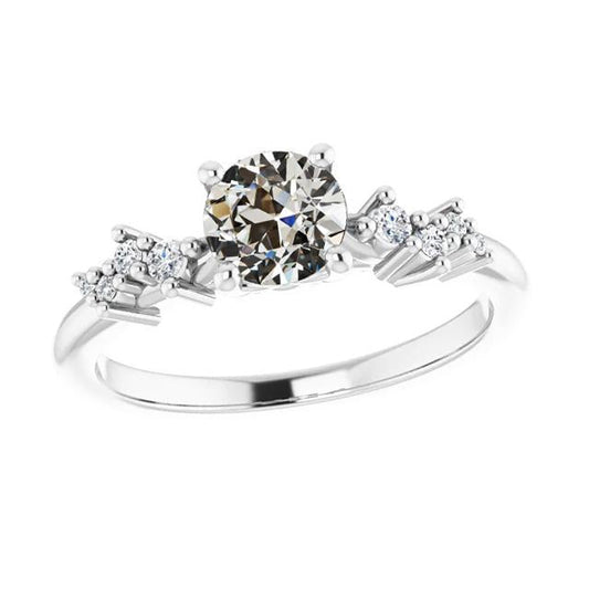 Altschliff Echt Diamant Jubiläumsring Krappenset 2,25 Karat Goldschmuck