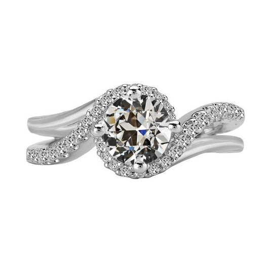 Altschliff Echt Diamantring Twisted Style 4,50 Karat