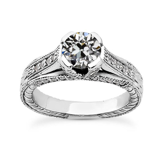 Altschliff Naturliche Diamant-Verlobungsring Antik-Stil 3,25 Karat