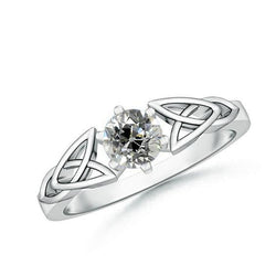 Antiker Solitär Echt Diamant-Altschliff-Ring 1,50 Karat Weißgold