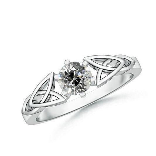 Antiker Solitär Echt Diamant-Altschliff-Ring 1,50 Karat Weißgold - harrychadent.ch