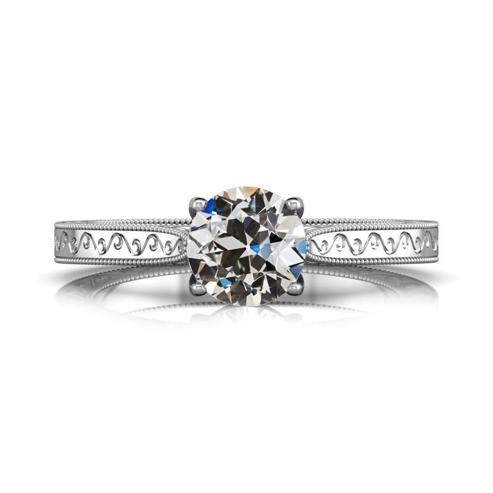 Antiker Solitärring Runder Alter Europäischer Echt Diamant 1,50 Karat - harrychadent.ch