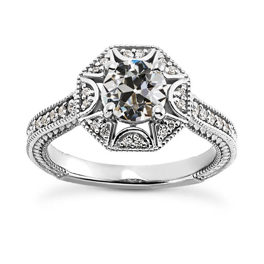 Antiker Stil Halo Alter Bergmann Echt Diamantring Gold Filigran 4,25 Karat- harrychadent.ch
