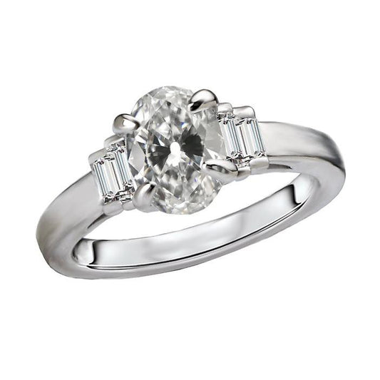 Baguette & Oval Alter Bergmann 5 Stein Echt Diamant Ring Schmuck 6 Karat - harrychadent.ch