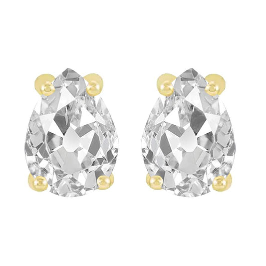 Birne Alter Bergmann Echt Diamant Ohrstecker 8 Karat Gelbgold Krappenset - harrychadent.ch