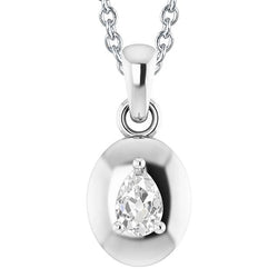 Birne Old Mine Cut Naturliche Diamant Anhänger Weißgold 14K 1,50 Karat