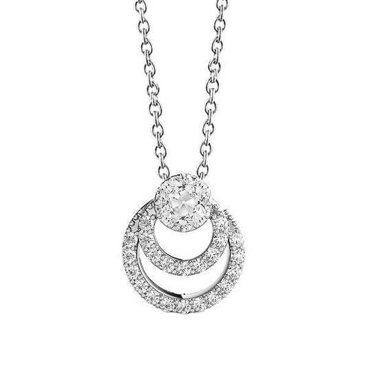 Circle Natürlich Diamant Anhänger rund & Kissen alter Bergmann Prong Set 2 Karat - harrychadent.ch