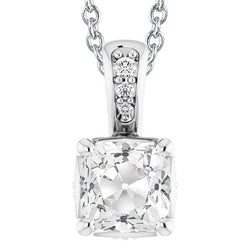 Damen-Natürlich Diamant-Anhänger Mit Kautionskissen Alter Bergmann 6 Karat Zinken-Set
