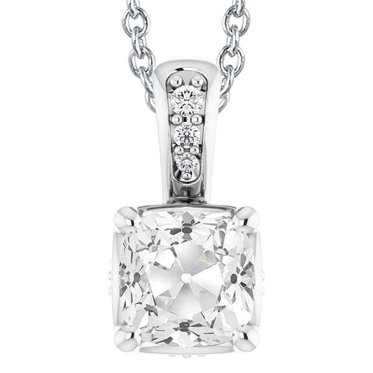Damen-Natürlich Diamant-Anhänger Mit Kautionskissen Alter Bergmann 6 Karat Zinken-Set