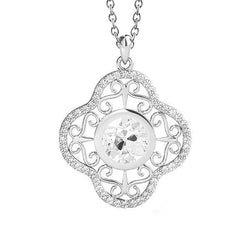 Damen Echt Diamant Anhänger Filigrane Lünette Rund Old Mine Cut 2,50 Karat