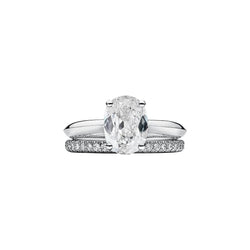 Damen Kissen Natürliche Diamant Old Mine Cut Ehering Set 3,50 Karat