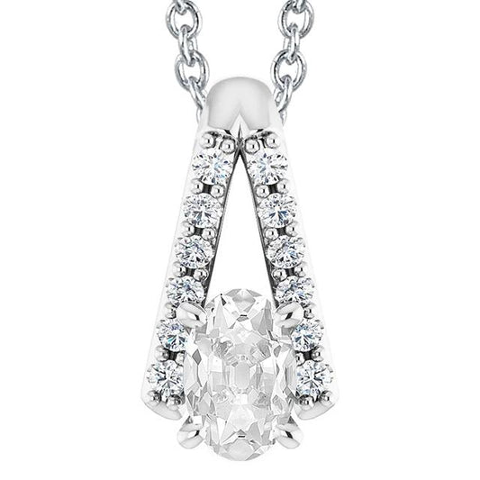 Damen Naturlich Diamant Anhänger Slide Schmuck Oval Old Cut 5,50 Karat - harrychadent.ch