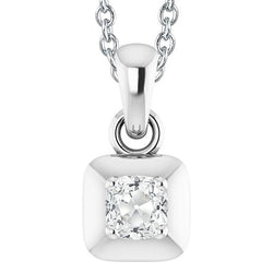 Damen Natürliche Diamant Anhänger Kissen Alter Bergmann 2 Karat 14K