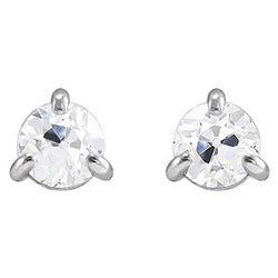 Damen Ohrstecker Alter Bergmann Echt Diamanten 2 Karat Gold 14K