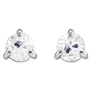 Damen Ohrstecker Alter Bergmann Echt Diamanten 2 Karat Gold 14K - harrychadent.ch