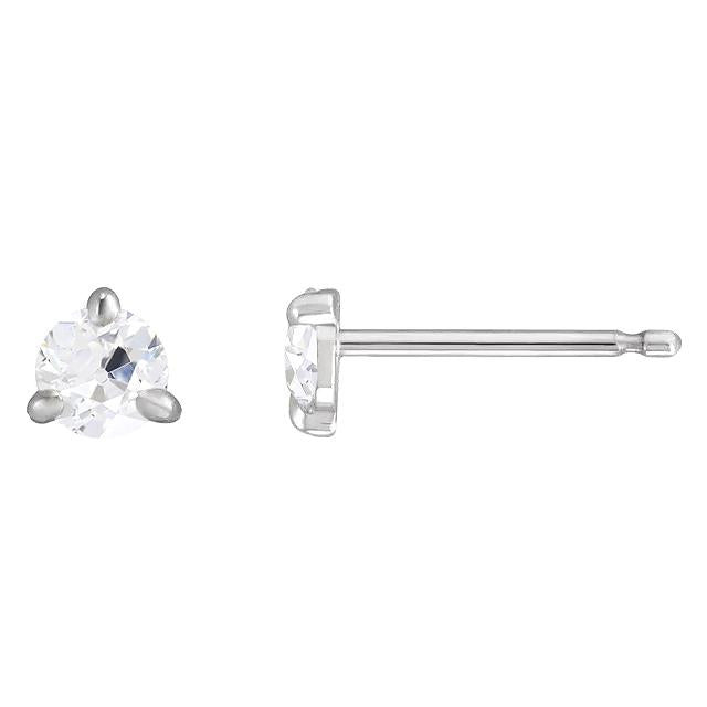 Damen Ohrstecker Alter Bergmann Echt Diamanten 2 Karat Gold 14K P1 - harrychadent.ch