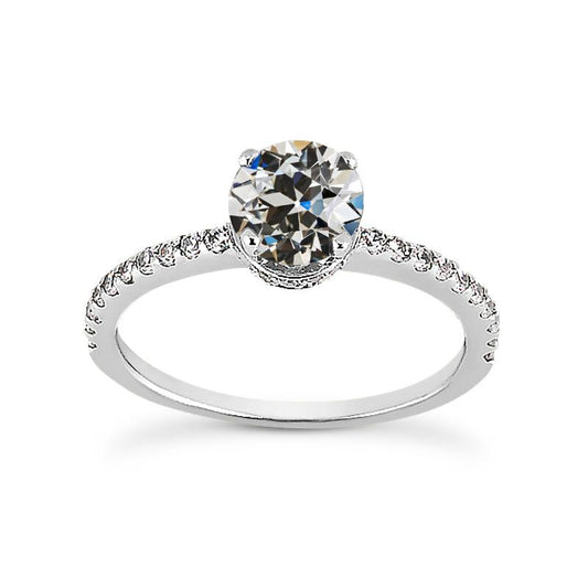 Damen Runder Alter Minenschliff Echt Diamant Ehering 2,75 Karat 14K Gold - harrychadent.ch