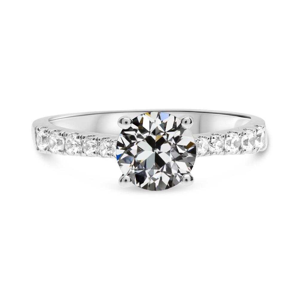 Damen Runder Altschliff Echt Diamant-Verlobungsring Gold 3,50 Karat - harrychadent.ch