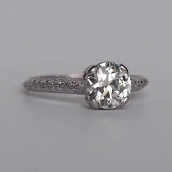 Damen Solitärring Rund Alter Minenschliff Echt Diamant 1,75 Karat Schmuck