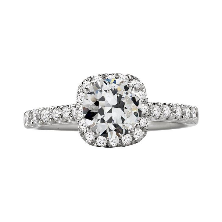 Damenkissen Alter Bergmann Echt Diamantring Pave Split Shank 6 Karat - harrychadent.ch
