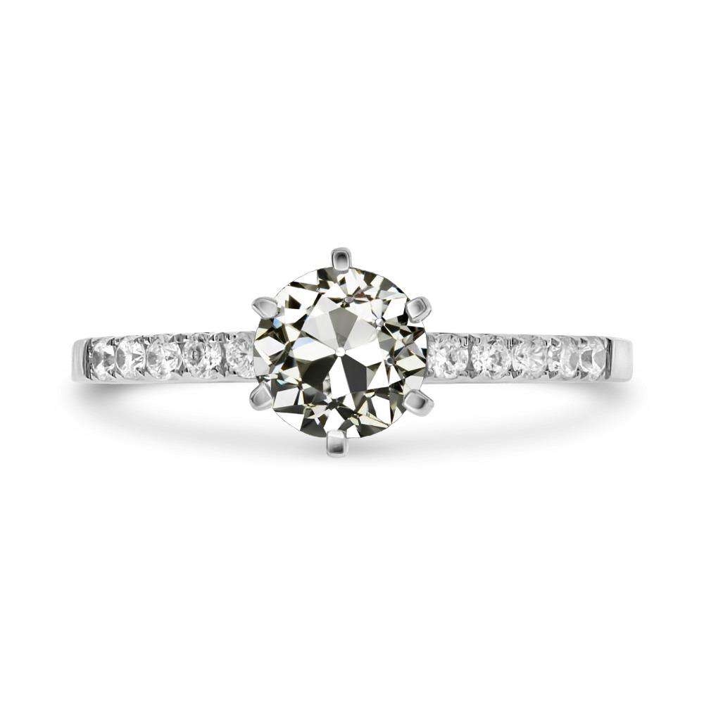 Damenring Rund Alter Bergmann Echt Diamant 6 Krappen Set 3,50 Karat - harrychadent.ch