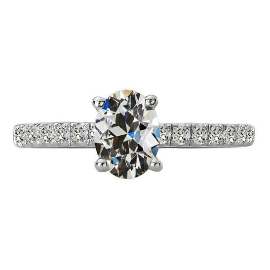 Damenring Rund & Oval Alter Minenschliff Echt Diamant 6,50 Karat