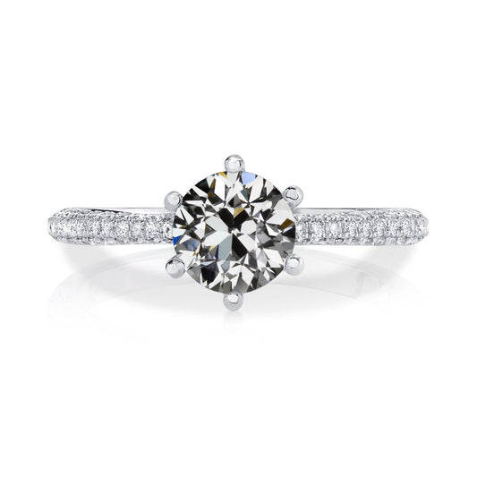 Damenring Runder Echt Diamant Im Alten Minenschliff 6-Krappen-Set 4 Karat Gold - harrychadent.ch