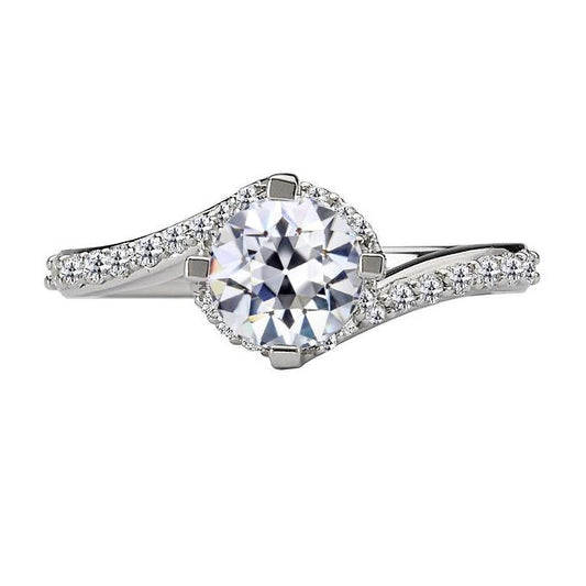 Damenschmuck Alter Bergmann Natürliche Diamant Ring Tension Style 4 Karat