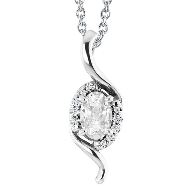 Echt Diamant-Anhänger rund & Ovalschliff alter Bergmann 3 Karat Gold 14K - harrychadent.ch