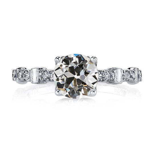 Echt Diamant Old Mine Cut Ehering Ausgefallener Goldschmuck 4 Karat