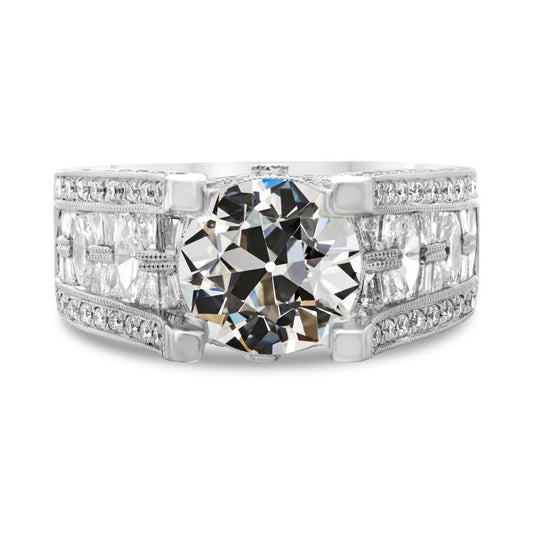 Echt Diamant Rund Alter Bergmann Fancy Ring Gold Damen Schmuck 9 Karat