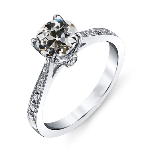 Echt Diamant Rund Alter Bergmann Verlobungsring Damenschmuck 3,50 Karat