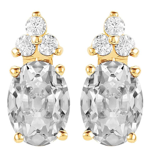 Echt Diamant Tropfen Ohrringe 14.50 Karat Oval Alter Bergmann Gelbgold 14K - harrychadent.ch