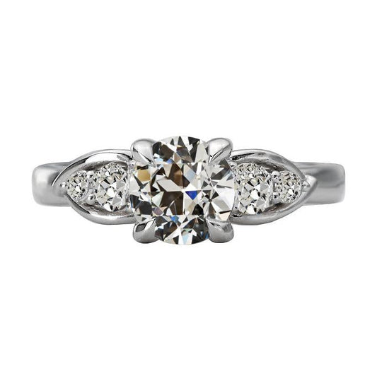 Ehering Rund Alteuropäischer Echt Diamant Damenschmuck 4.50 Karat