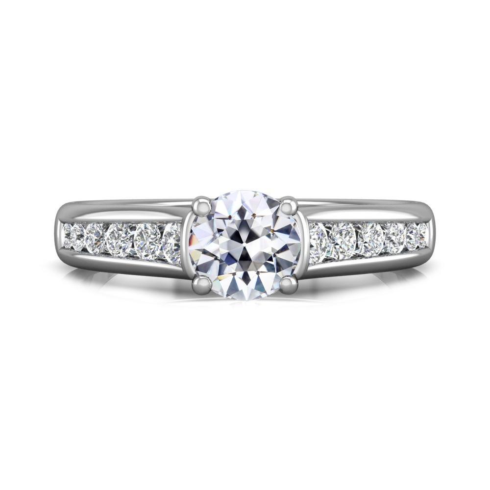 Ehering Runder Altschliff Naturlich Diamant Kanal Set 14K Gold 4 Karat - harrychadent.ch