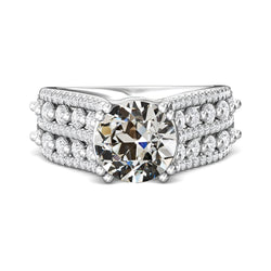 Fancy Naturlich Diamant Jubiläumsring Altschliff Doppelstift Set 8,50 Karat
