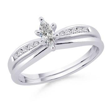 Gold-Verlobungsring mit altem europäischen Marquise Echt Diamanten, 1,75 Karat - harrychadent.ch